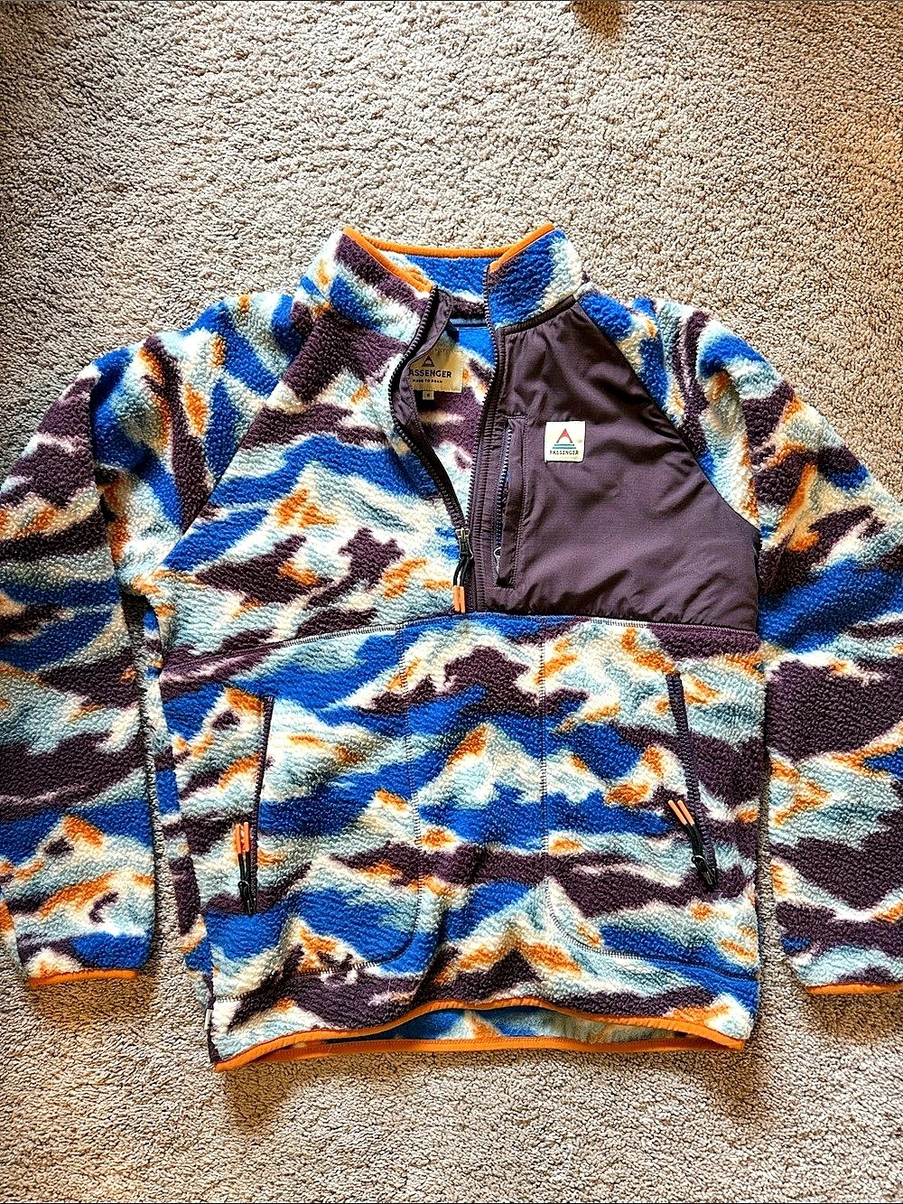 Passenger Fairbanks Full Zip Sherpa Fleece Blue & Purple